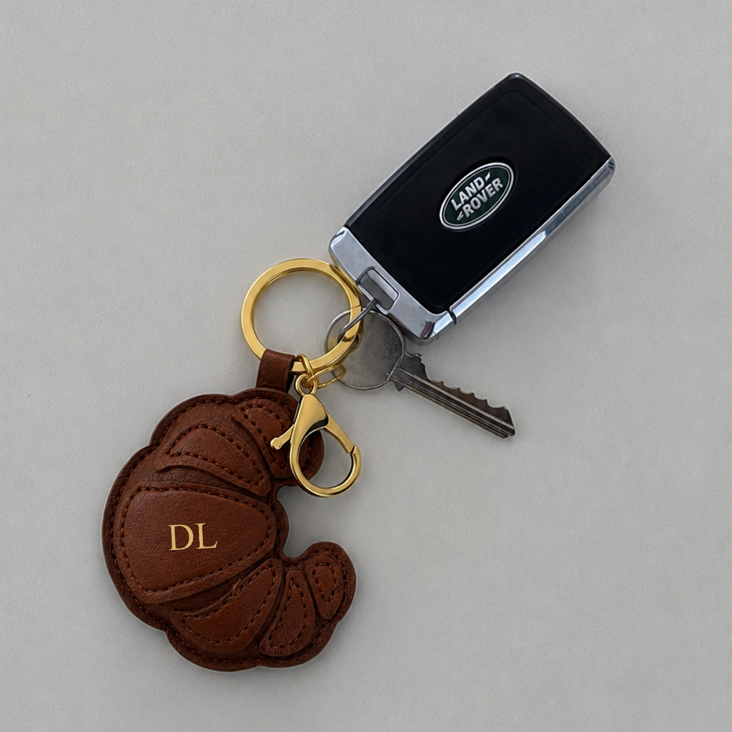 Personalised Croissant Keyring
