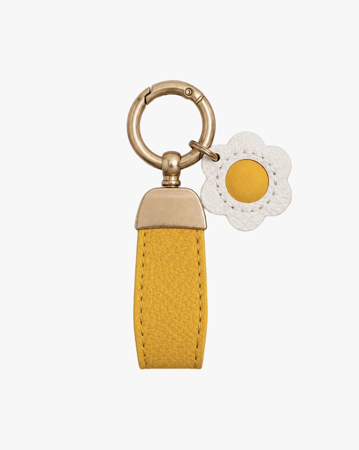 Personalised Yellow Flower Keyring